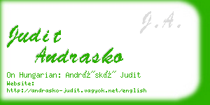 judit andrasko business card